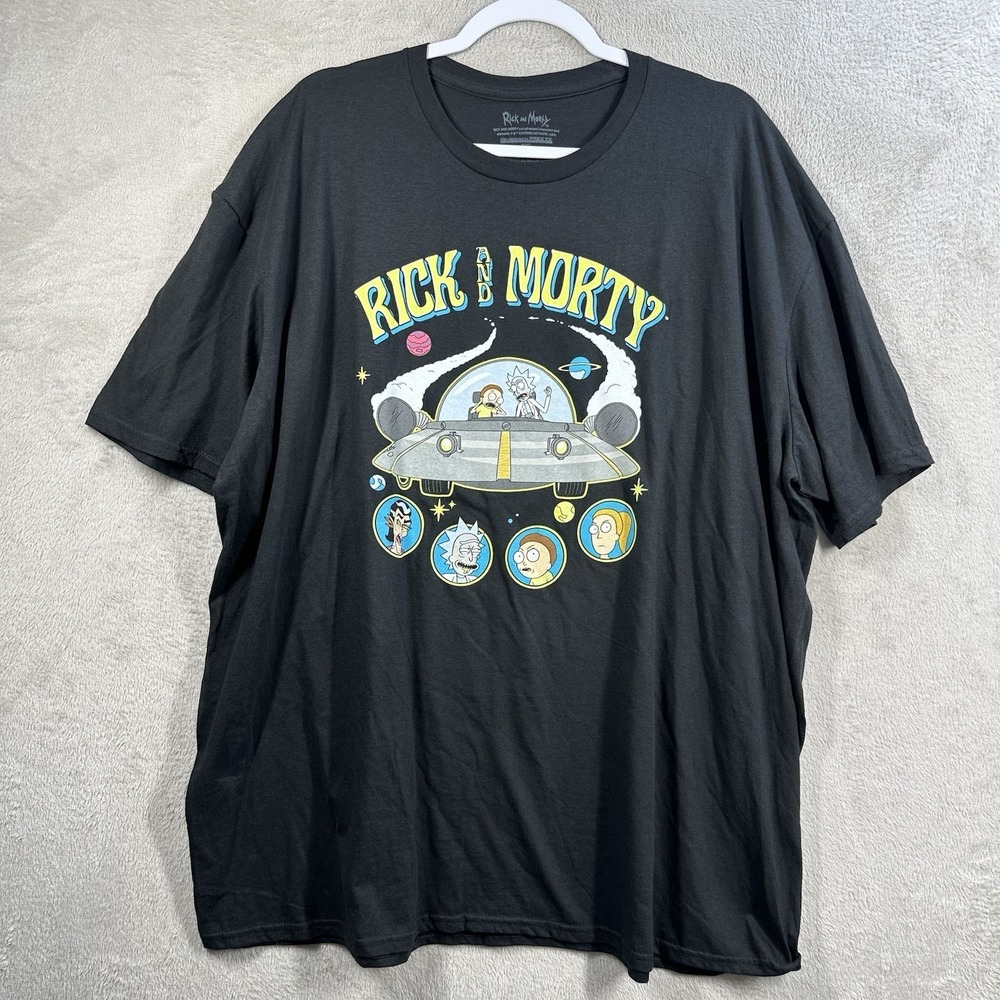 RICK AND MORTY UFO Spaceship Licensed Adult Men's Graphic T-Shirt Men's 3XL